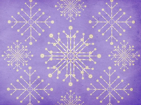 Vintage flocons de neige fond violet — Photo