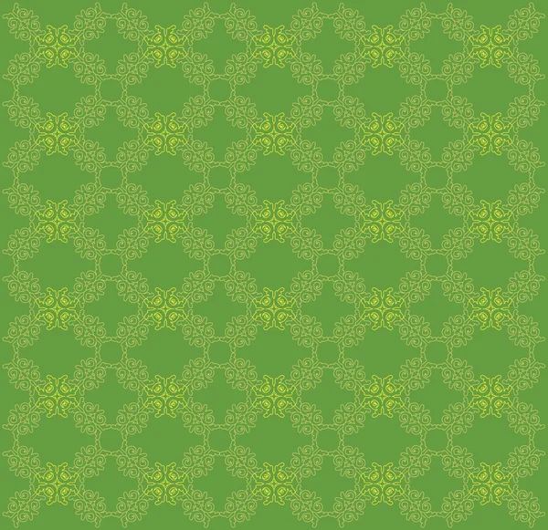 Vitage motif fleuri vert — Image vectorielle