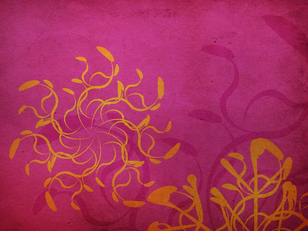 ヴィンテージ紫花飾り — ストック写真
