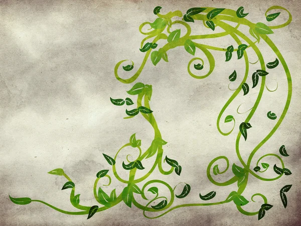 Grunge floral verde — Fotografia de Stock