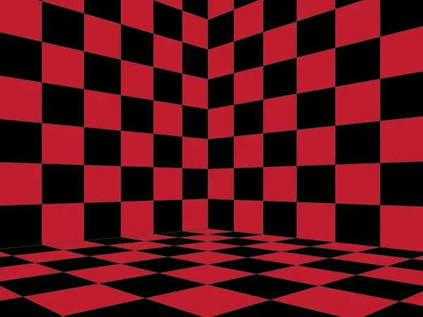 Red Checkered Room — Stock Photo, Image