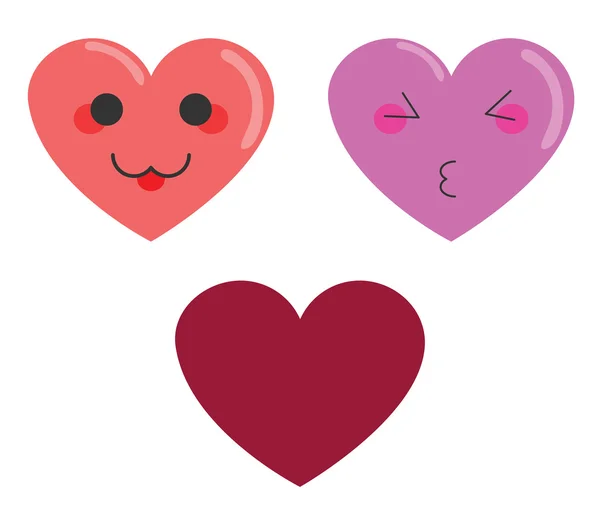 Cute hearts — Stock Vector