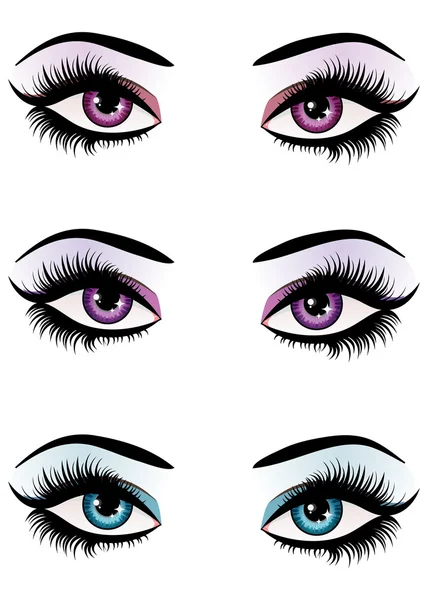 Fantasy eyes makeup — Stock Vector