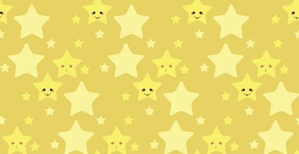 Funny stars pattern — Stock Vector