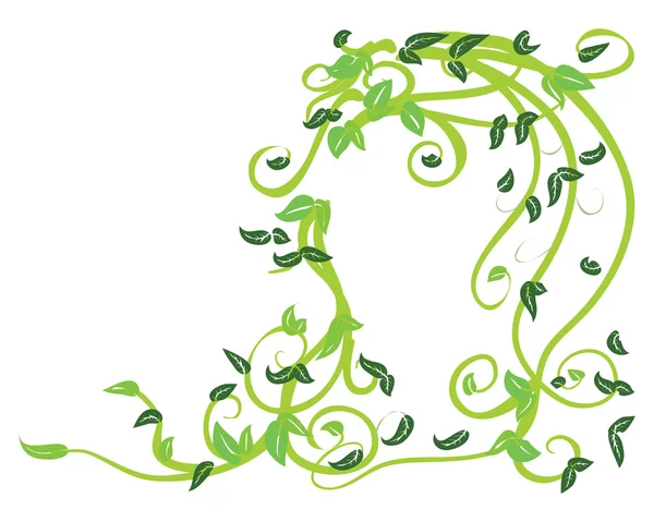 Groene bloemen — Stockvector