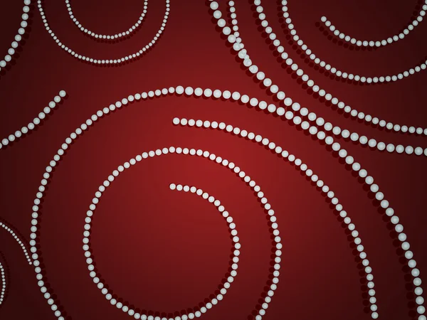 Pearls on red background — Stock Photo, Image