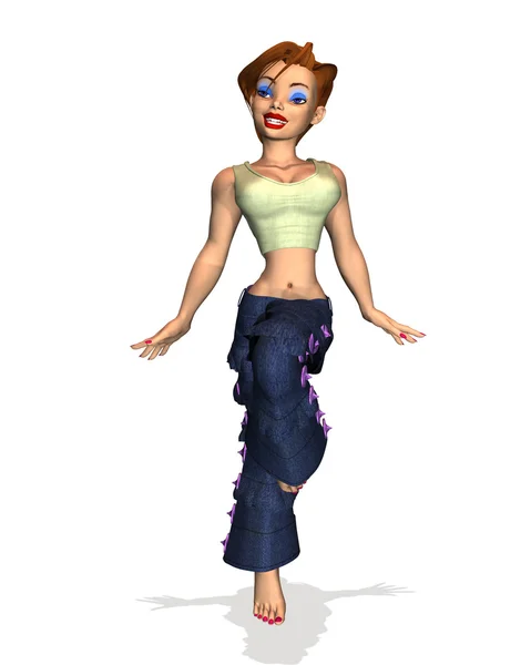 Cartoon 3d girl — Stock Photo, Image