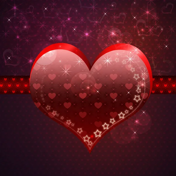 Hintergrund mit rotem Herz — Stockfoto