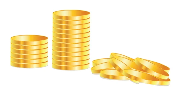 Golden coins — Stock Vector