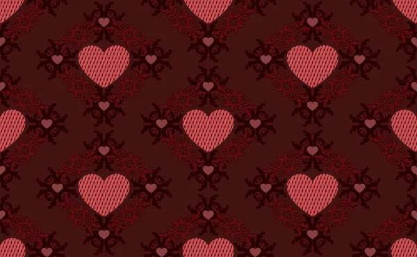 Modèle de coeur rouge foncé — Image vectorielle