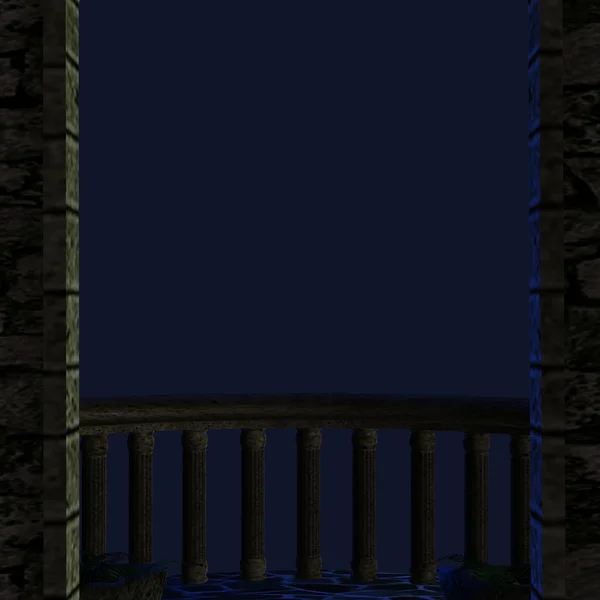 Noční balkon — Stockfoto