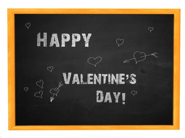 黒板に幸せなバレンタイン フレーズ — ストック写真