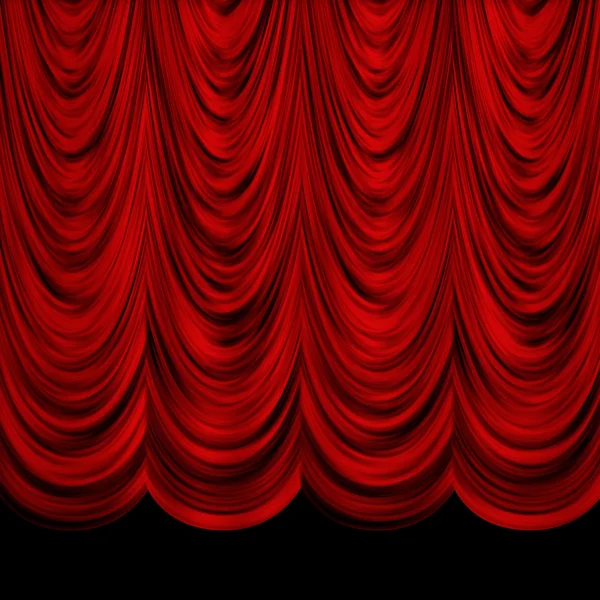 Decoretive red curtains — Stock Photo, Image