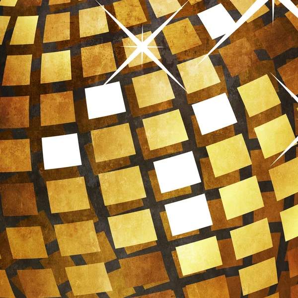 Grunge zlatá disco koule — Stock fotografie