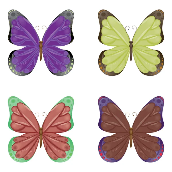 Abstrakte bunte Schmetterlinge — Stockvektor