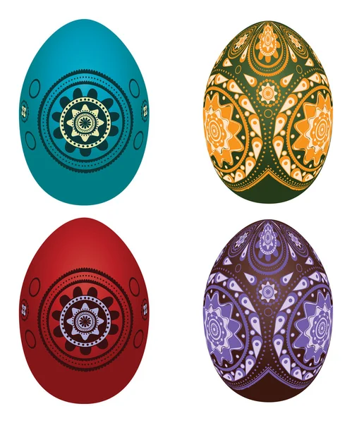 Ouă colorate de Paște — Vector de stoc