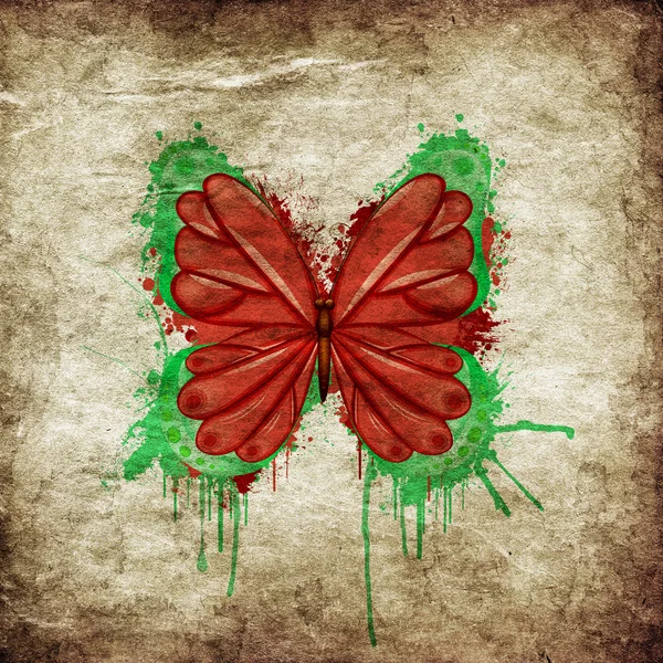 Retro-Schmetterlingsdesign — Stockfoto