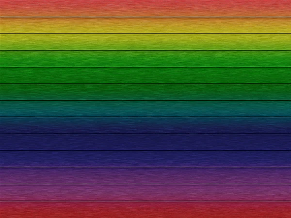 Rinbow trävägg — Stockfoto