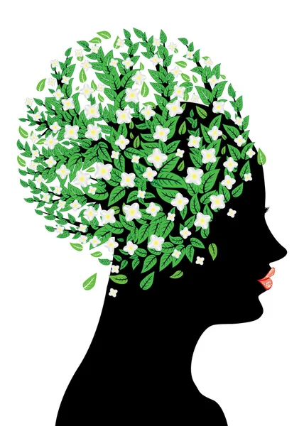 White blossom head — Stock Vector