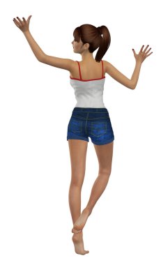 kadın kısa kot pantolon