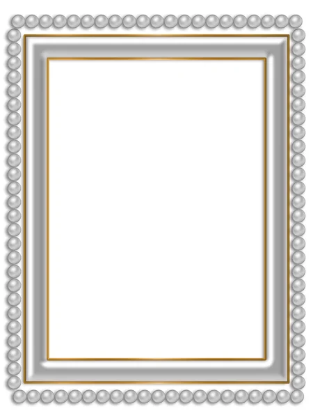 Frame met parels — Stockfoto