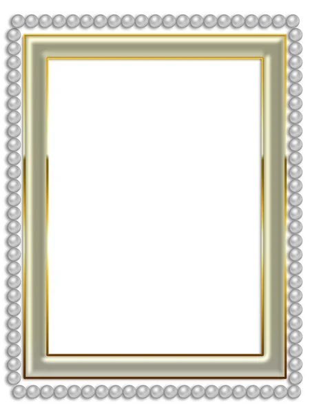 Frame with pearls — Stock Photo, Image