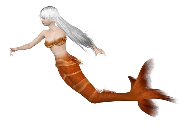 Mermaid with white hair — Stock Photo, Image