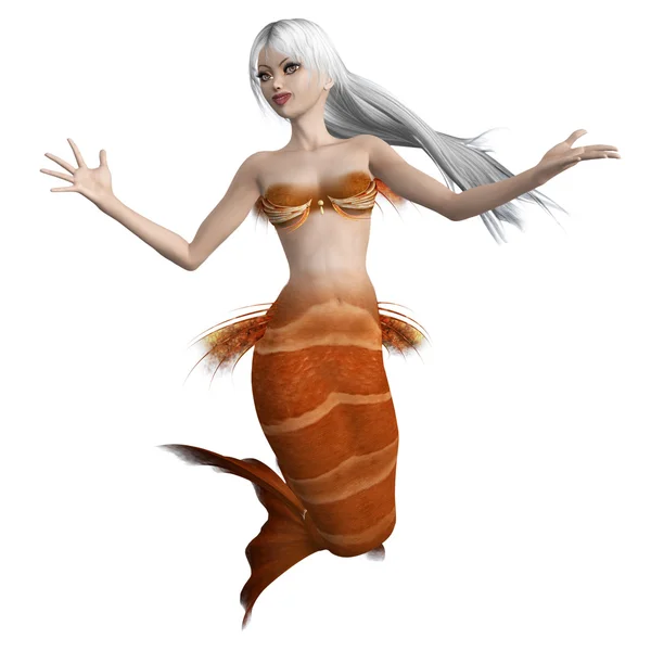 Mermaid with white hair — Stock Photo, Image