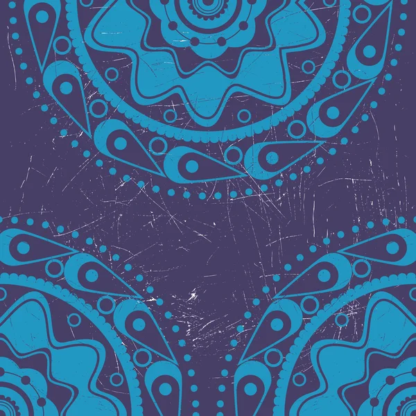 Ornement bleu grunge — Image vectorielle