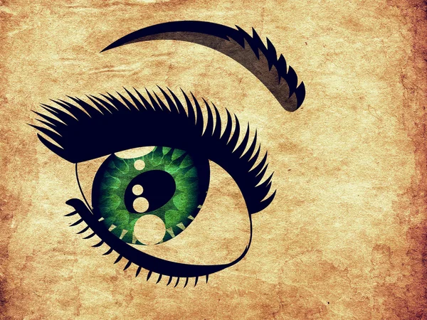Grunge σμαραγδένια μάτια — Φωτογραφία Αρχείου