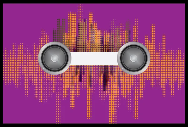 Musikuntermalung mit Halbton — Stockvektor