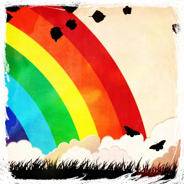 Grunge regenboog achtergrond — Stockfoto