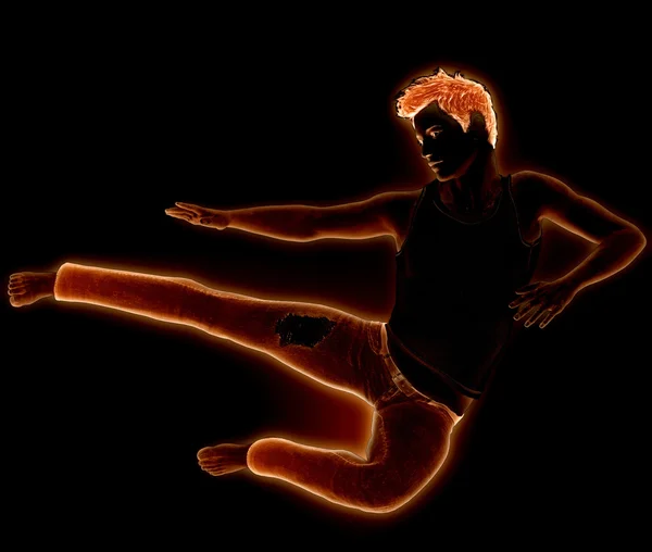 Glowing man — Stock Photo, Image