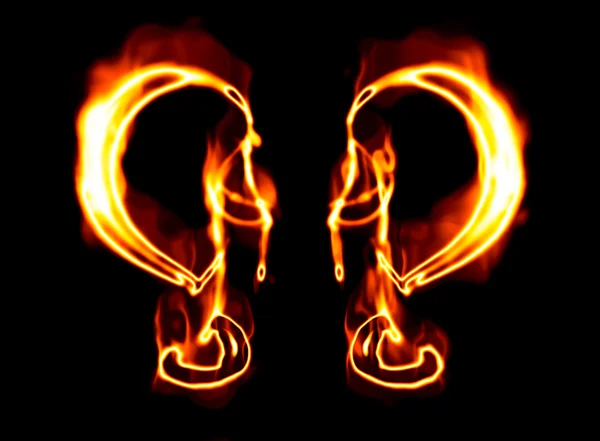 Flammende Symbole — Stockfoto