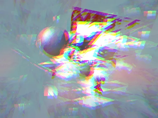 アナグリフ効果を持つ三角形の爆発 — ストック写真