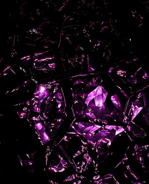 紫の粉々 に砕けたガラス — ストック写真