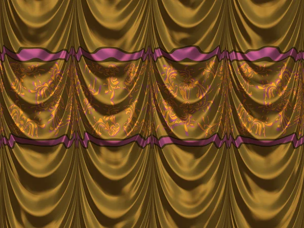 Yellow curtains — Stock Photo, Image