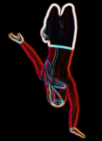 Neon man — Stockfoto