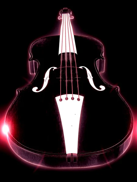 Glowing violin — Stock Photo, Image