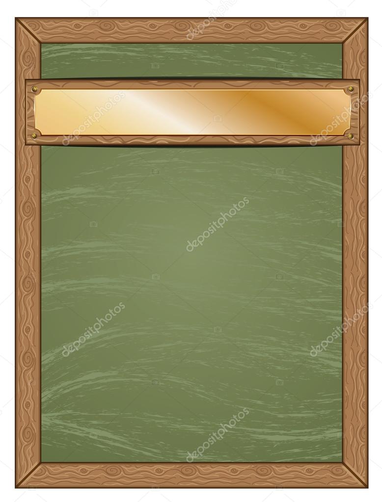Menu chalkboard with gold table