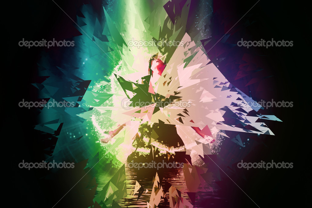 Triangle explosion background Stock Photo by ©artshock 25282601