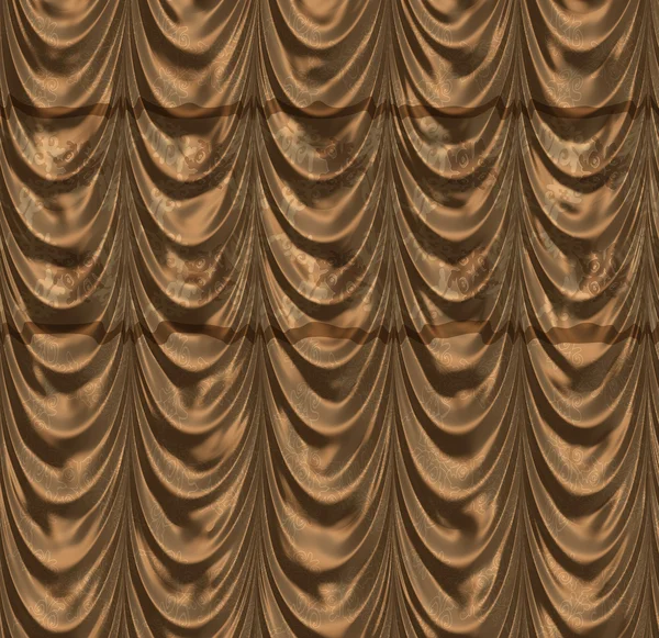 Brown curtain with pattern — Stock Photo, Image