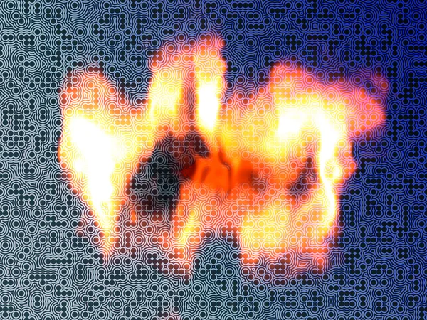 Burning circuit board — Stock Photo, Image