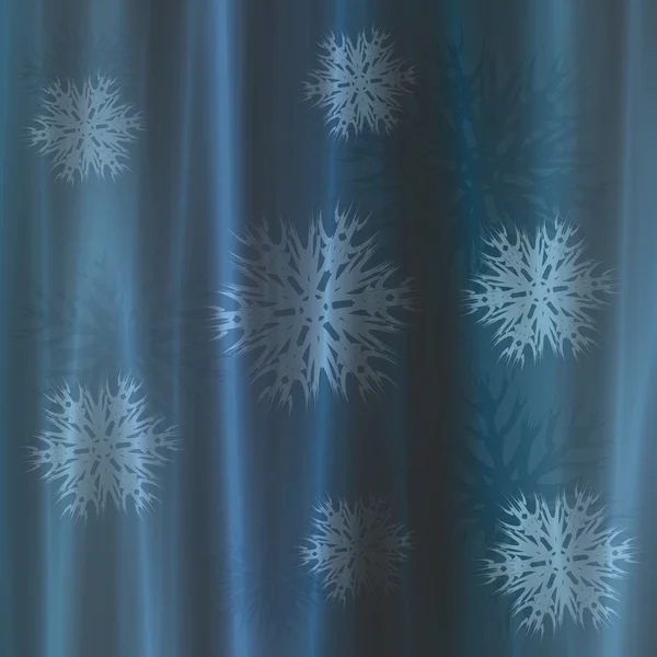 Curtain with snowflakes — Stock Photo, Image