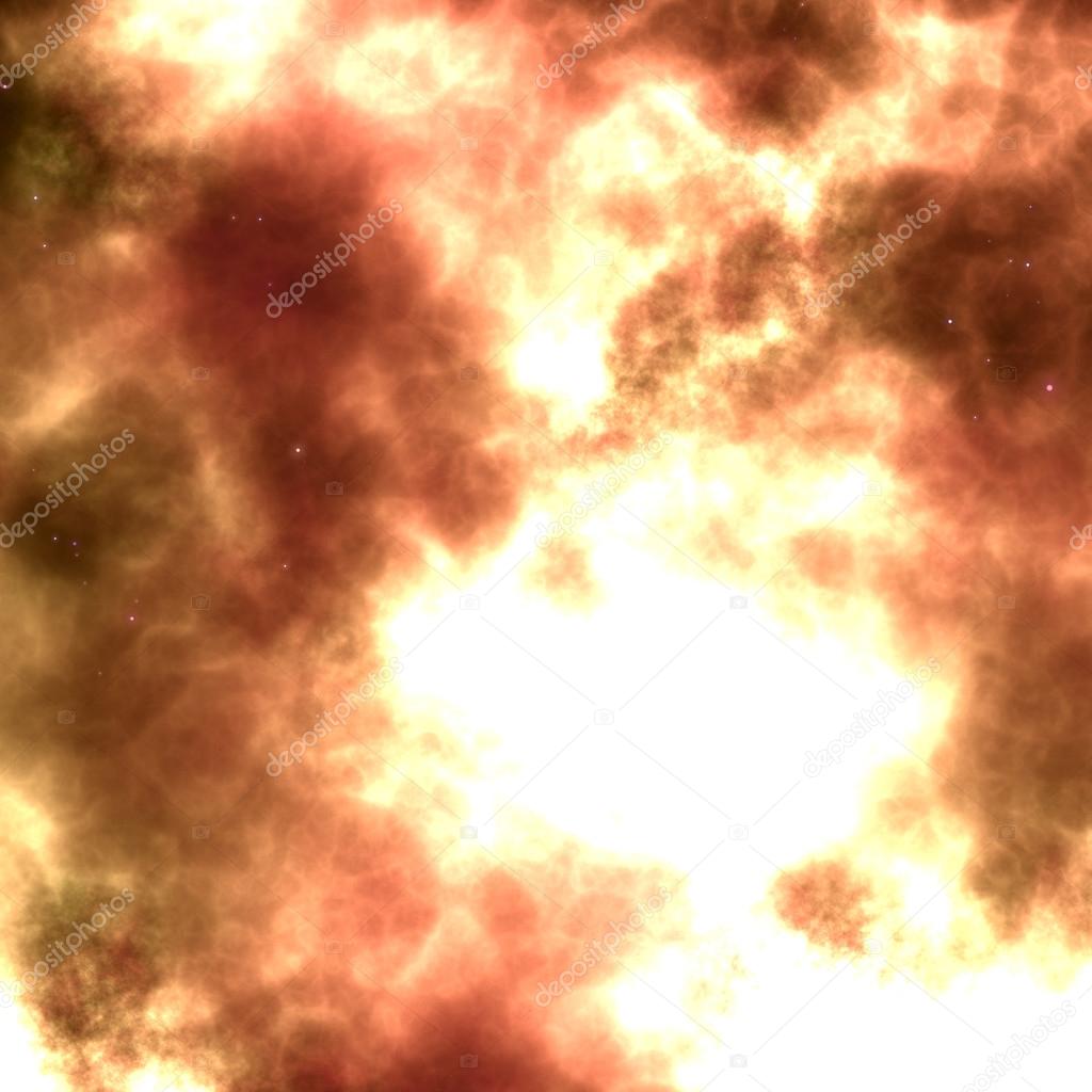 Orange space nebula