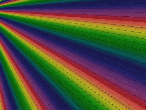 Perspective rainbow planks — Stock Photo, Image