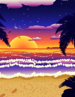 Sunset Beach avuç içi ile