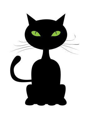 soyut siyah kedi