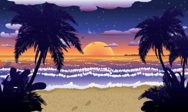 Sunset Beach avuç içi ile
