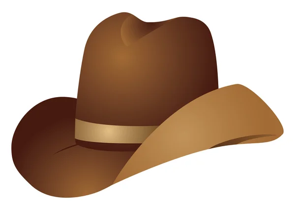 Brown cowboy hat — Stock Vector